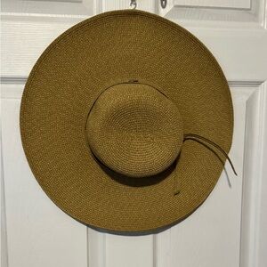 Scala Tan Wide-Brim Hat